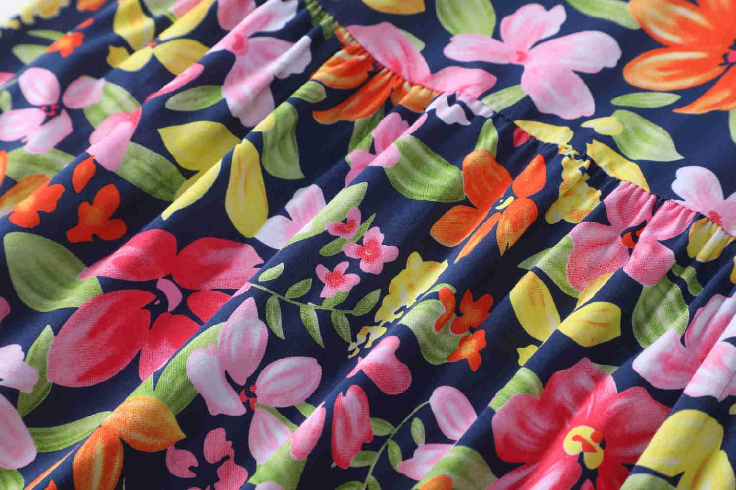 Dívčí šaty kr.r. Kugo SS3588 tmavě modré